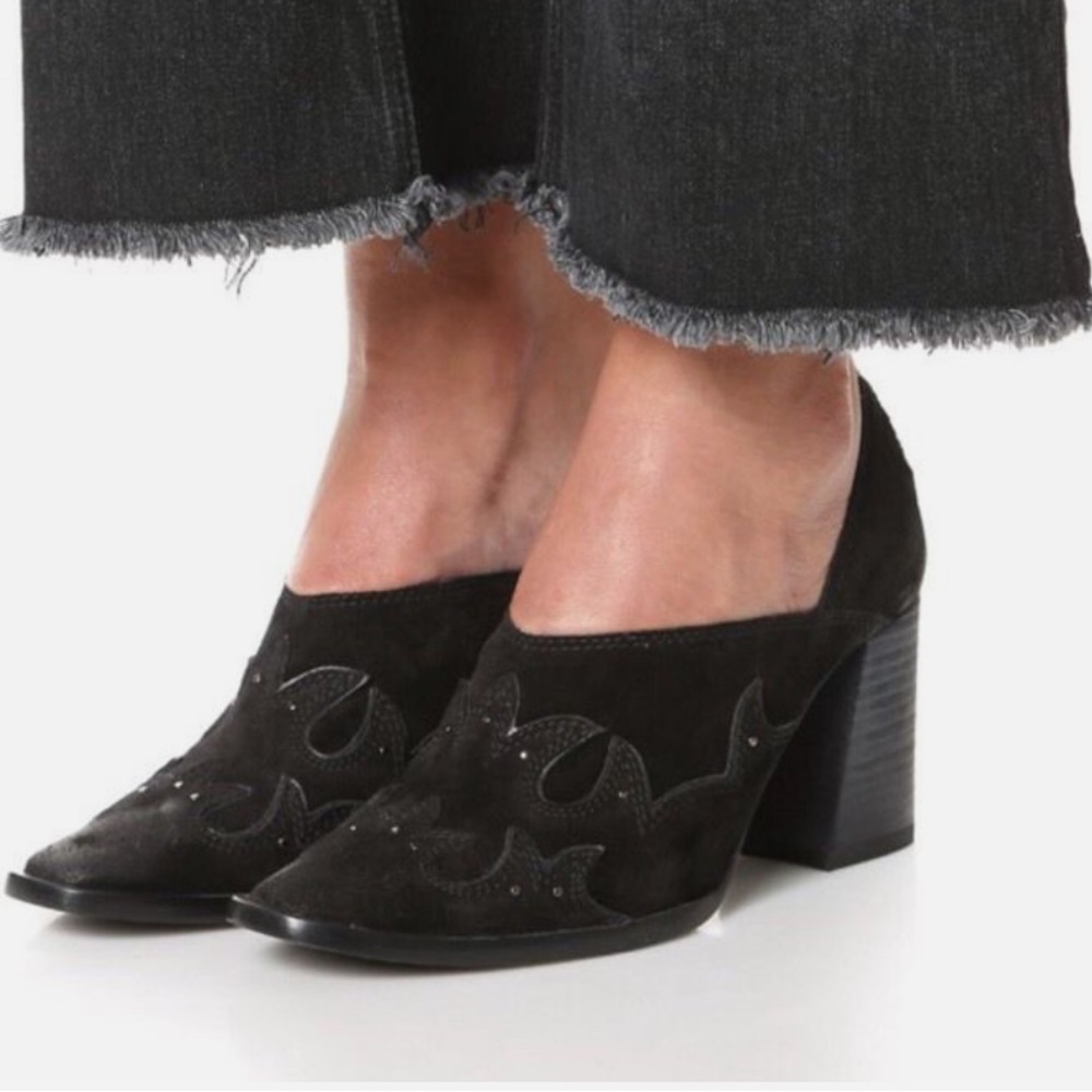 Free People Women’s Alamo Black Suede  Booties